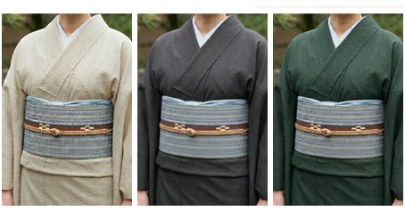 八重山ミンサー 半幅帯 人参花（薄千草）｜みんさー工芸館